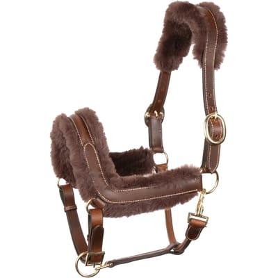Anatomisch leren halster voor paarden Harry's Horse Furry Matt