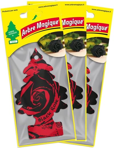 Luchtverfrisser om op te hangen - Black Rose geur, langdurig en verfrissend aroma, 3 verpakkingen