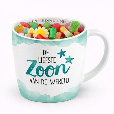 Mok - Koffie - Cadeau - Traktatie - Mok Voor De Liefste Zoon - Verjaardag -erjaardagscadeau - Snoep - "Speciaal voor jou"