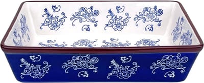 Lavandoux - Ovenschaal - Rechthoekig - 20 x 30 cm - Floral Lace Blue