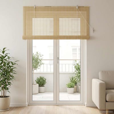 vidaXL - Rolgordijn - Naturel - 130 - x - 220 - cm - Bamboe