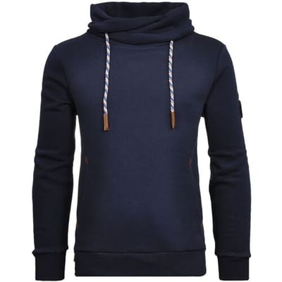 Ragman Trui Light Summer Sweat Maseltov Drawstring Collar Donker Blauw / male