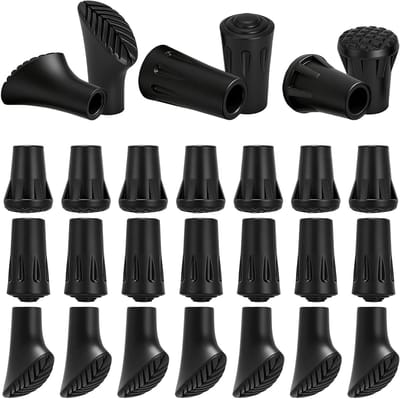27-delige Nordic Walking Poles Rubber Buffer Set - Antislip Dempers voor Wandelen, Trekking en Hiking op Asfalt, Grind en Bergen