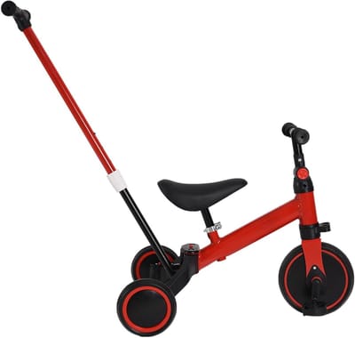 Driewieler voor kinderen - Loopfiets peuter - Buiten spelen - 3-in-1 ontwerp - 60x42x90cm - Blauw