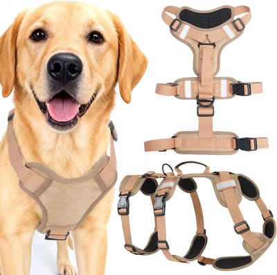 Reflecterend en Ademend Hondentuig voor Middelgrote en Grote Honden, Verstelbaar en Veilig met Handgreep, Ideaal voor Training en Wandelen