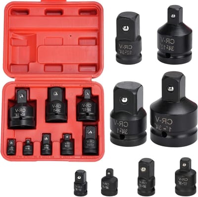 8 stuks dopsleuteladapters - 1 inch op 3/4 inch, 3/4 inch op 1 inch, 1/4 inch naar 3/8 inch, en meer
