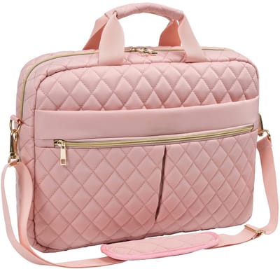 YAGXIG Laptoptas - Dames - 15.6 inch Laptoptas - Ultralicht Schoudertas - Computertas - Zakenreis - School Studententassen - Lerarentassen- roze