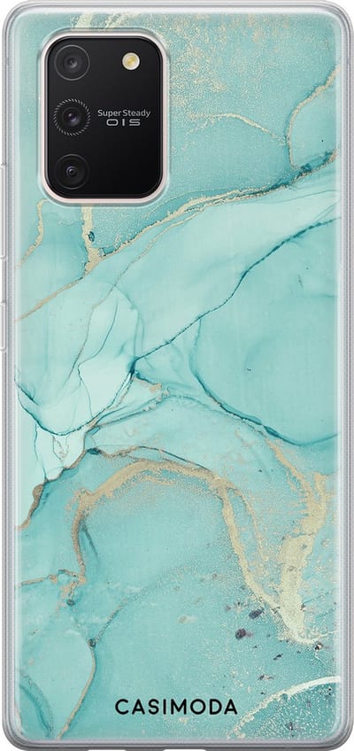 Casimoda® hoesje - Geschikt voor Samsung S10 Lite - Marmer mint groen - Backcover - Siliconen/TPU - Mint