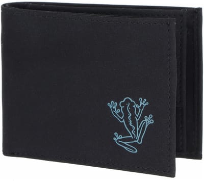 oxmox portemonnee New Cryptan RFID Protect Pocketbörse Frog 2.0 Print Cyan Black zwart