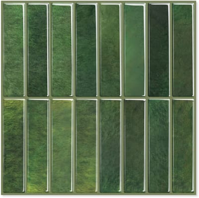24Supply Plaktegels - 10 Stuks - Glans - Groen - 25.4x25.4cm