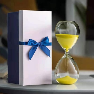 Zandloper Klok - Glazen Timer - Tijd Management - 30 Minuten - 8x20 cm - Geel