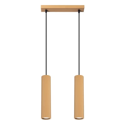 Sollux Lighting Hanglamp Karbon - GU10 - gouden - aluminium - 90x30x6.5cm