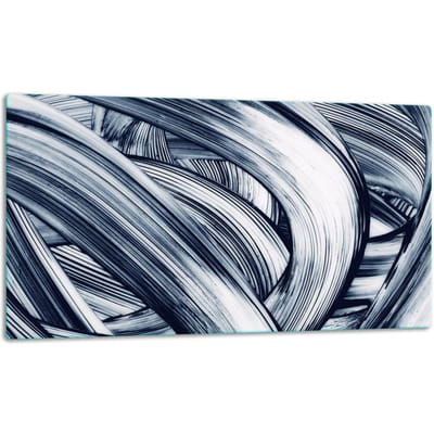 TMK ArtDeko Serie - Glazen Snijplank - 52x30 - Kleurrijke Abstractie