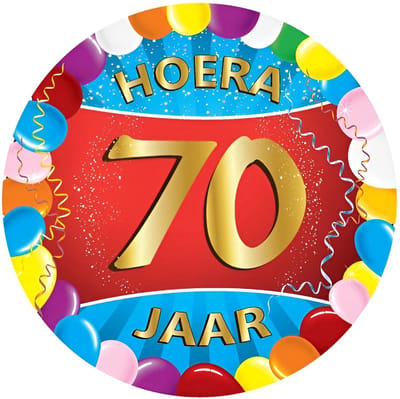 Bierviltjes 70 jaar - 25x stuks - multicolor - verjaardag/feest - feestartikelen