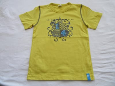 dirkje , jongens, t-shirt korte mouw , geel , legend of the century , 5 jaar  110