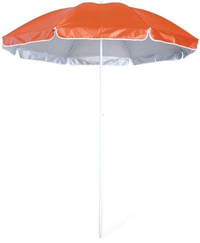 Strand parasol Lima - D150 cm - oranje - opvouwbaar - verstelbare hoogte - met opbergtas