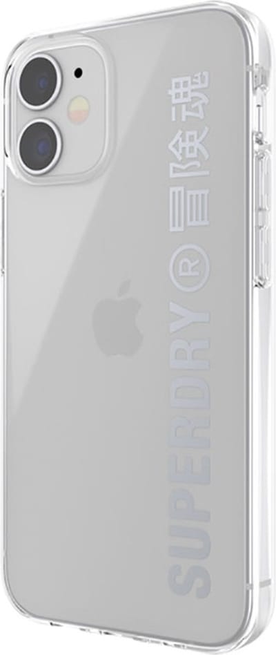 Superdry Snap Case Clear kunststof hoesje voor iPhone 12 mini - transparant zilver