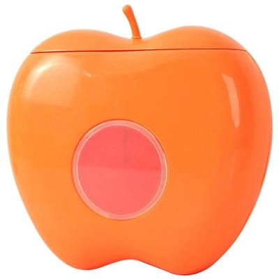 Appelvorm Wegwerpvoedselafdekking Opbergdoos Aan de muur gemonteerde plastic folie Elastische vershoudzak Organisator Keukencontainer oranje