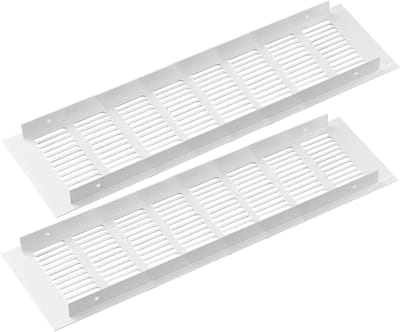 Ventilatie Roosters - Roosters Set - Luchtcirculatie Verbeteren - Aluminium Legering - 100mm x 350mm - Wit