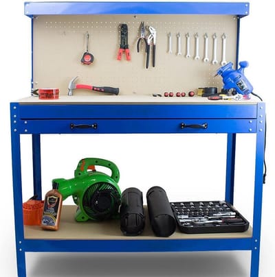 Werktafel / werkbank - 115 x 55 x 140cm - Incl. lade & gereedschapswand