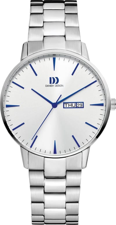 Danish Design Akilia DAY/DATE LINK - Horloge Heren - Zilver/Multi - Analoog - 41 mm - Rond - RVS
