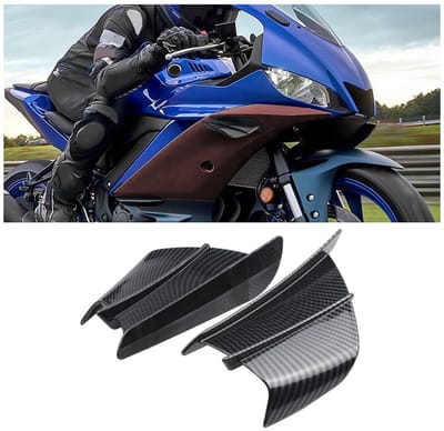Dailygoods - Aerodynamische winglet - Motorfietsdeflectors - Eenvoudige installatie - Glanzend - ABS-spoiler - Geschikt voor elektrische motorscooters...