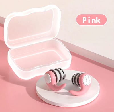 1 Paar Zachte Siliconen Oordopjes-Ruisonderdrukking, Waterdicht, Comfortabele Pasvorm, Voor Slapen, Zwemmen, Het Creëren Van Een Stille Omgeving