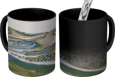 Magische Mok - Foto op Warmte Mokken - Koffiemok - Abstract - Heuvels - Natuur - Groen- Kunst - Magic Mok - Beker - 350 ML - Theemok