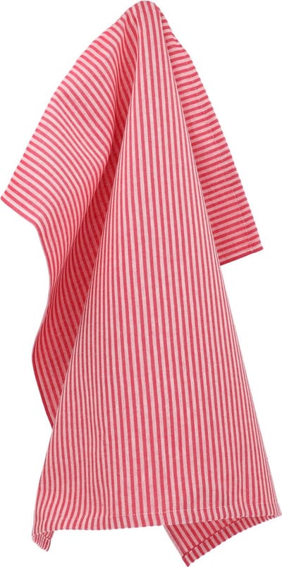 Bunzlau Castle | Theedoek Streep Rood| 65.00 x 65.00 cm