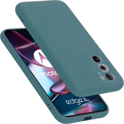 Cadorabo Hoesje geschikt voor Motorola EDGE+ in LIQUID GROEN - Beschermhoes gemaakt van flexibel TPU silicone Case Cover