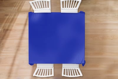 Tafelkleed - Tafellaken - 150x150 cm - Blauw - Effen kleur - Donkerblauw - Binnen en Buiten