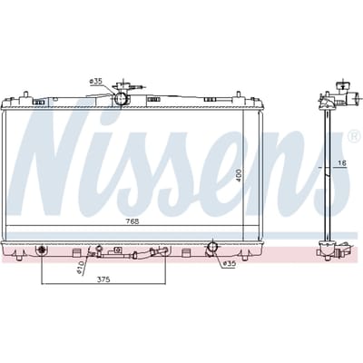 Radiator, motorkoeling NISSENS 646906