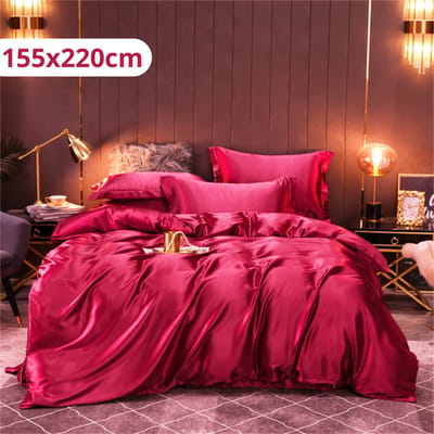 Nivard Beddengoed - Dekbedovertrek - Dekbed - Zacht - 155 x 220 - Inclusief 2x Kussensloop - Rood