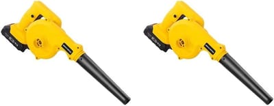 Elektrische Bladblazer - Stofzuiger Snoerloos - Tuin Schoonmaken - Krachtige Wind - 800 Gram - Geel