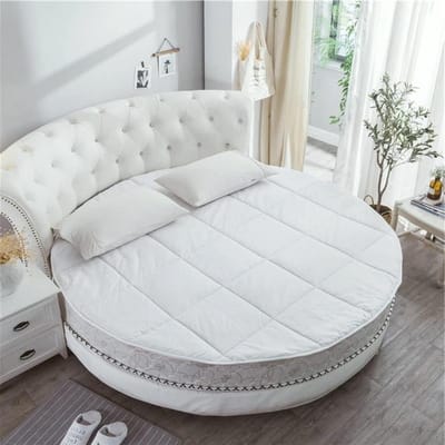 Matras Topper - Matrasbeschermer Futon - Comfort Verhoging - Ademend Gewatteerd - 200x200 cm - Wit