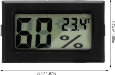 Actie4you® - Digitale LCD-display Binnentemperatuur - Vochtigheidsmeter - Thermometer - Hygrometer - Inbouw thermometer - 2 in 1 - Zwart