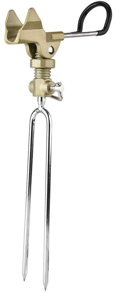 Dailygoods- Hengelhouder Verstelbaar - Opvouwbaar - Aluminium - Antislip - Verstelbare Stabilisatiehoek - Zachte Rubber Mouwen - Hengelrek
