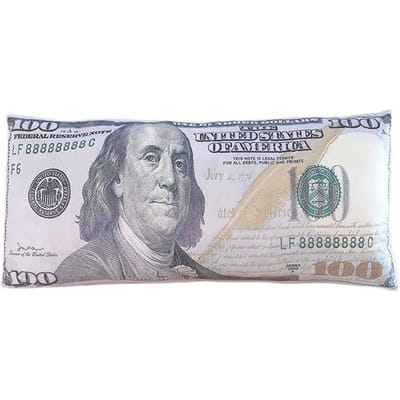 Twee Maten U.S. Dollar Pluche Kussen Gevuld Geld Lang Kussen Slaapkussen Hoofdsteun Pluche Knuffel Cadeau