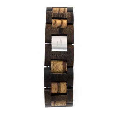 Hoentjen, houten armband - Padouk & Zebrano, 22mm