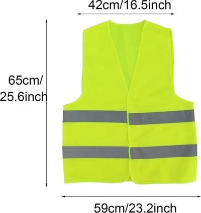 4x Veiligheidshesje voor Volwassenen - Veiligheidsvest - Auto - Geel