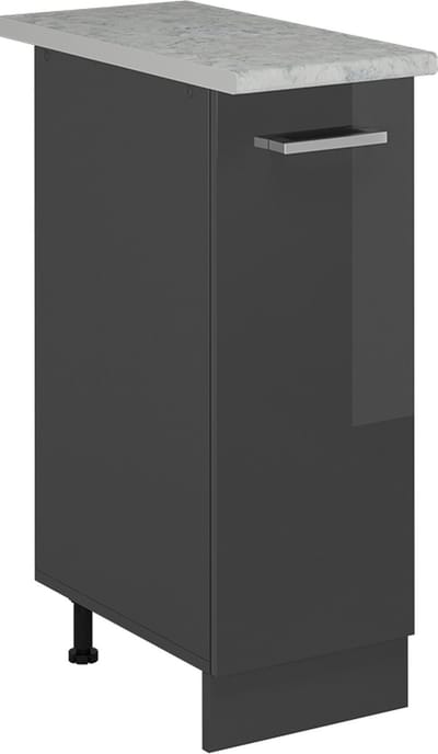 Vicco R-Line Apotheekkast – 30 cm WB Marmer Antraciet Hoogglans