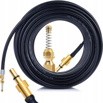 Rosfix Hogedrukslang Vervanging - Messing Spuitmond met Veer - 10 M 1/4" 60°C
