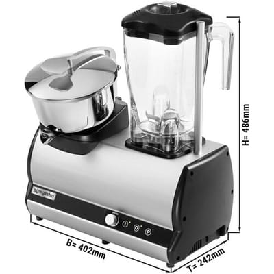 GGM Gastro Kombi-Bargerät - Mixer & Zitruspresse - 150 + 750 Watt Zilver / Zwart