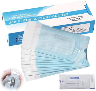 Dailygoods- Sterilisatiezakken 200 stuks - Zelfklevende Zak - 90 mm x 260 mm - Wegwerp Sterilisatorzakken - Desinfectiezakken - Eenvoudig te gebruiken