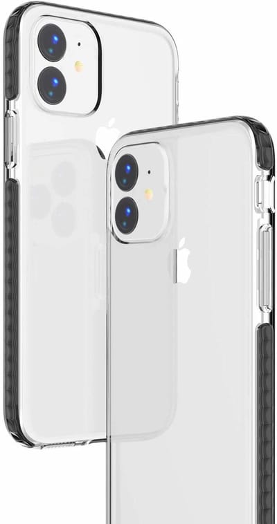 Hoesje Geschikt voor iPhone 11 Anti Shock Hoesje - Zwart & Transparant