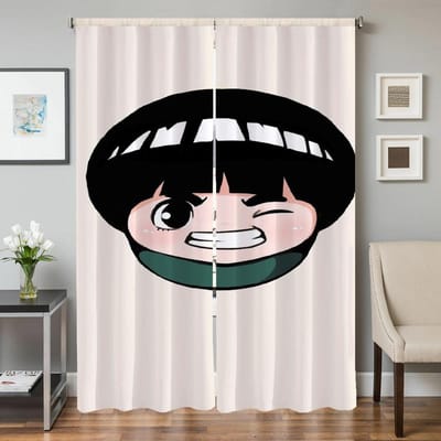 Rideaux d'intérieur de cuisine pour salon, 2 pièces, rideaux occultants, rideau de porte, cloison N-naruto-o, décoration de chambre à coucher W50xH70cmx2pcs-CL