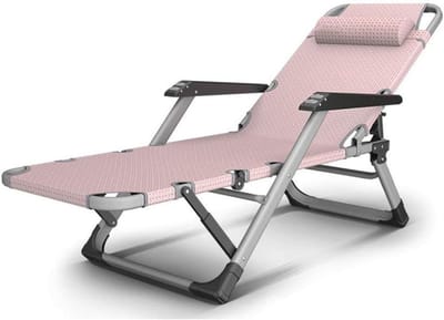 Ligstoel Zwaartekracht - Loungestoel Opvouwbaar - Buiten Ontspannen - Stevig Metaal Frame - 200 kg draagkracht - Roze