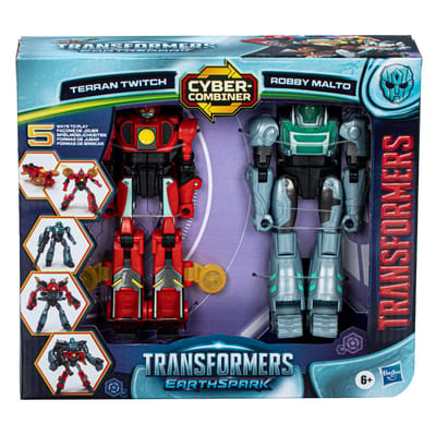 Transformers Earthspark Cyber Combiner Terran Twitch & Robby Malto - Actiefiguur