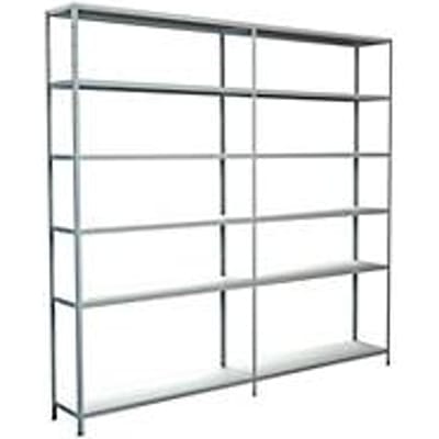 Legborden zonder grendels, H 2300 x B 2400 x D 350 mm, wit