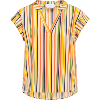 usha Blouse top qisha Dames Abrikoos veelkleurig